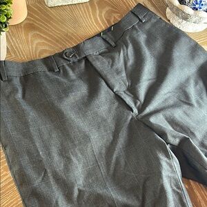 Men's Chaps Charcoal Gray & Blue Window Pane Dress Pants
